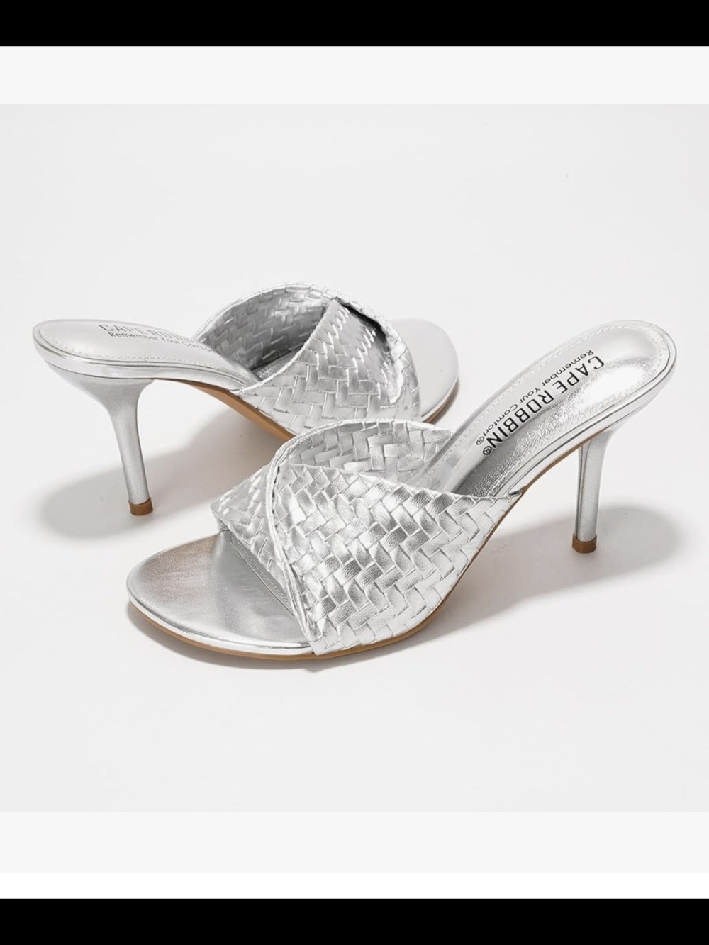Cape Robbin Metallic Silver & Gold Mules Collage
